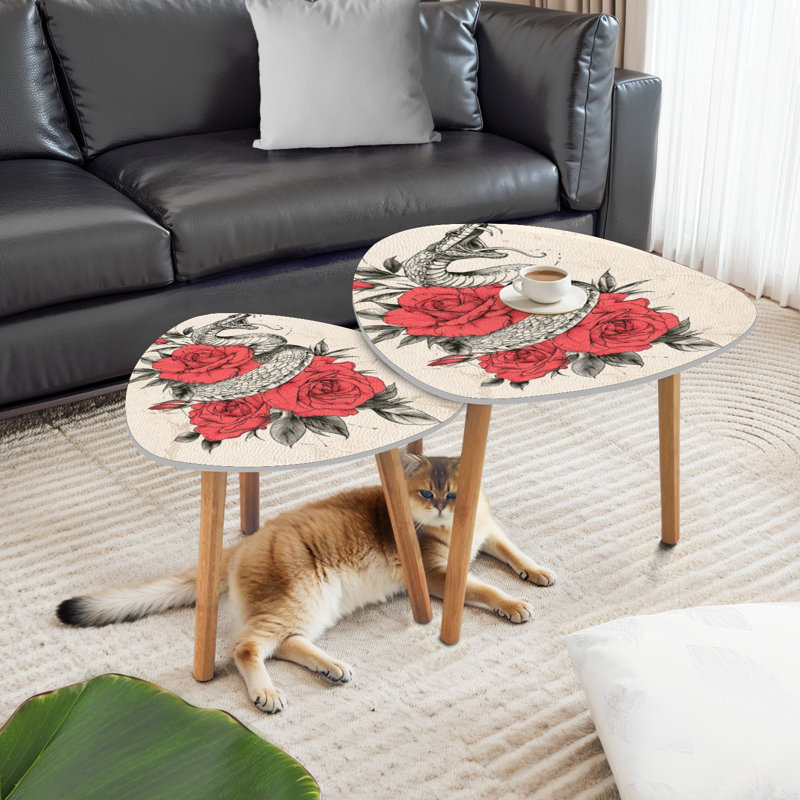 Ensemble de 2 tables basses gigognes Triangle Rock