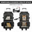 Double-Compartment Pet Carrier with Wheels, Foldable Breathable Cat Carrier