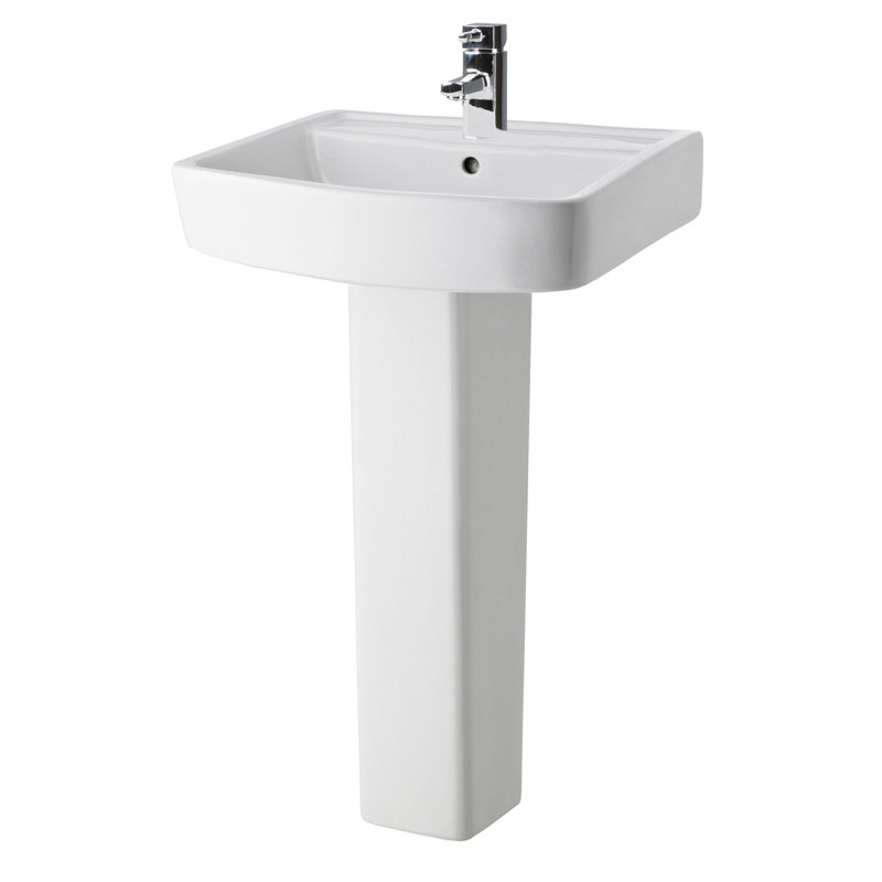 Nuie Bliss 520mm L x 420mm W White Vitreous China Rectangular Sink with Overflow