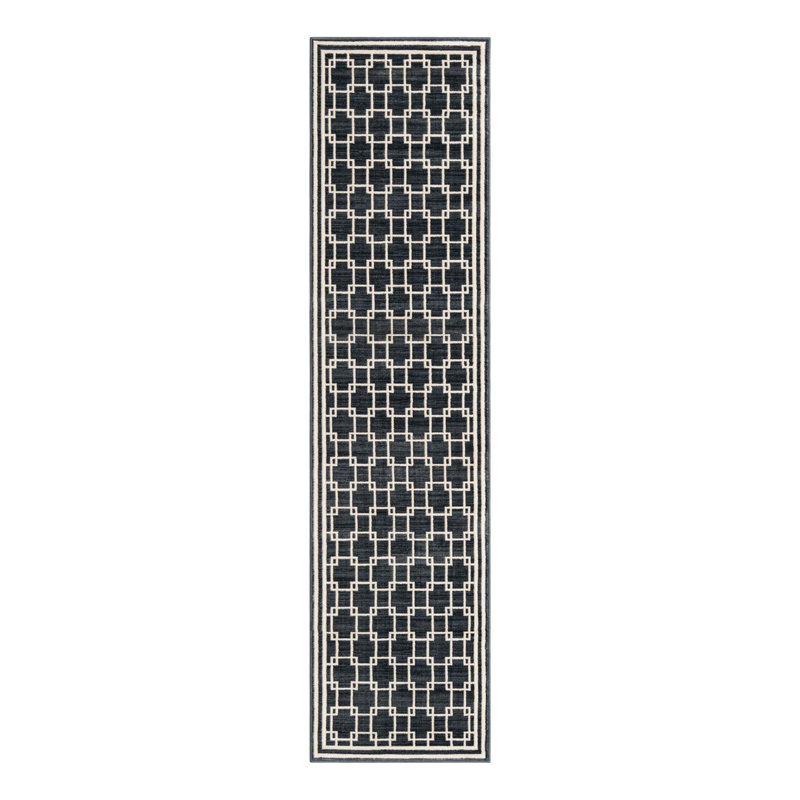 Jill Zarin Metropolitan Uptown Rug Navy Blue, Runner 2' x 8'