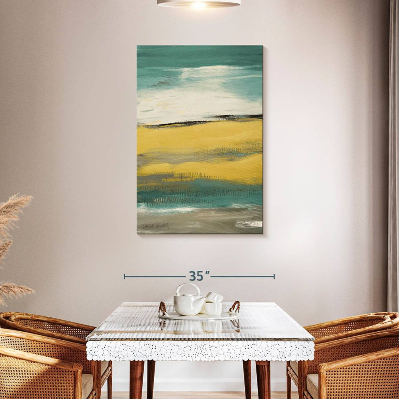 Avery Teal Flatlands, 45" H x 30" W