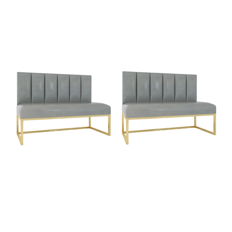 Banc rembourré Light Luxury, Gris