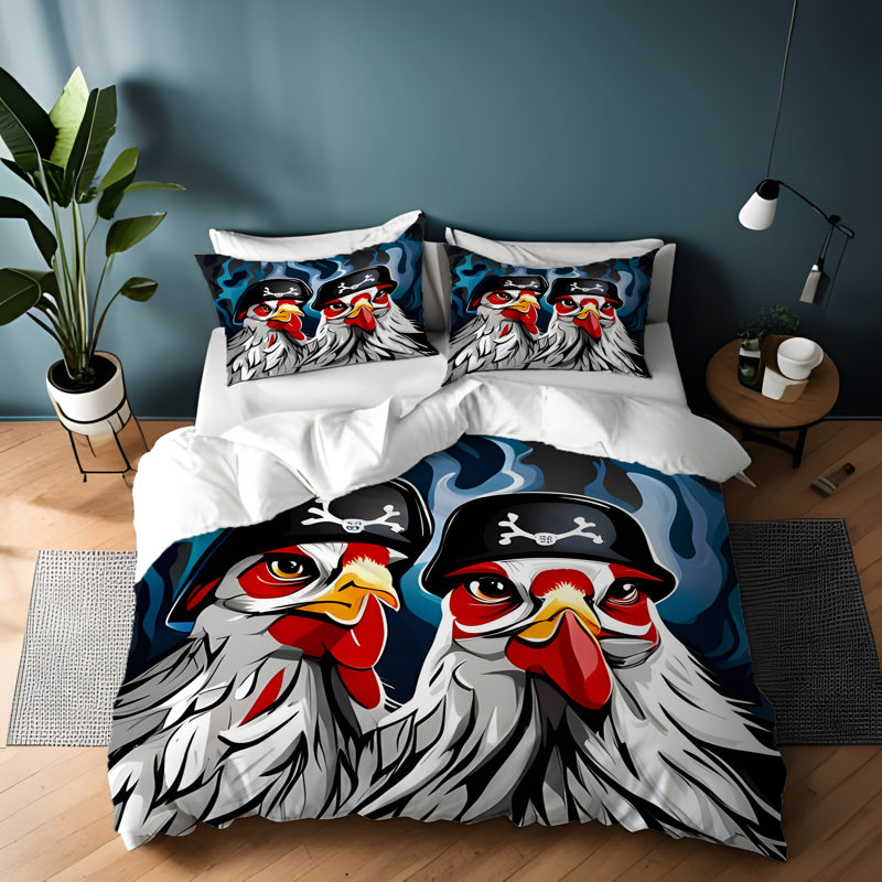 Literie , Housse de couette simple + 1 taie décorative pour