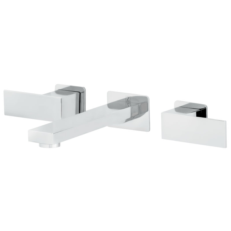 Wall Mounted Bathroom Faucet with Drain Assembly, Chrome