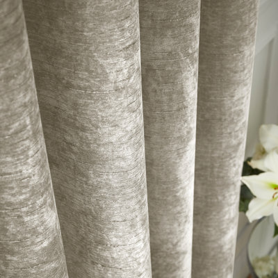 Selene Luxury Chenille Weighted Eyelet Curtains Pair