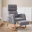 Fauteuil inclinable moderne en chenille avec repose-pieds, fauteuil à bascule manuel avec appui-tête réglable et repose-pieds à bouton-poussoir-134702820
