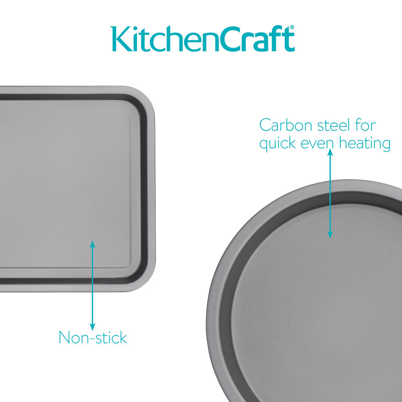 KitchenCraft 4 Piece Non-Stick Steel Bakeware Set