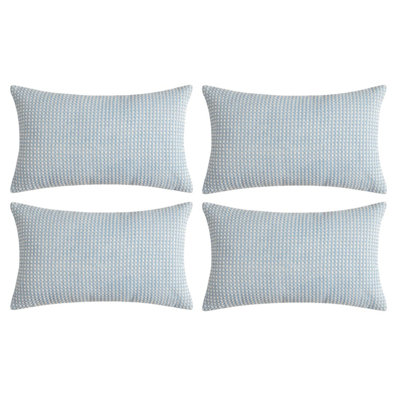 Coussin en velours côtelé réversible deux tons