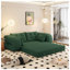 Canapé-lit 78,7 po multifonctionnel convertible, canapé-lit pliant en tissu 3 en 1 pour salon, chambre d'amis et salle de jeux, vert