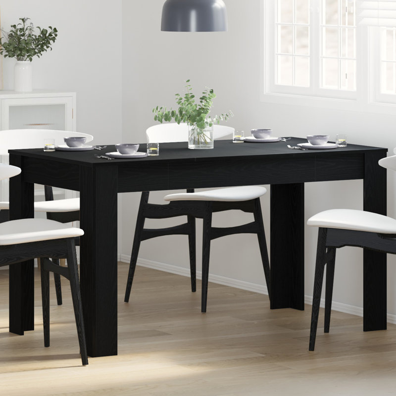 Gille Dining Table, Black Oak, Black Oak