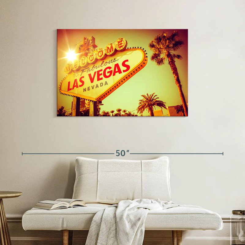 Enseigne célèbre Kavia Las Vegas, H 26 po x l 39 po