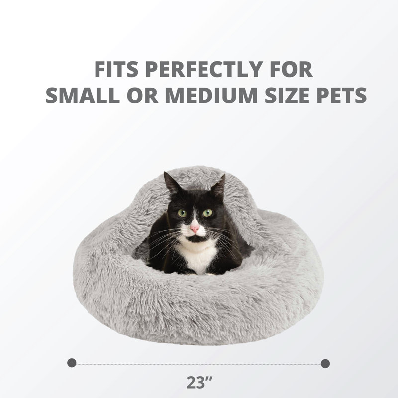 Luna Hooded Round Bed, Gray