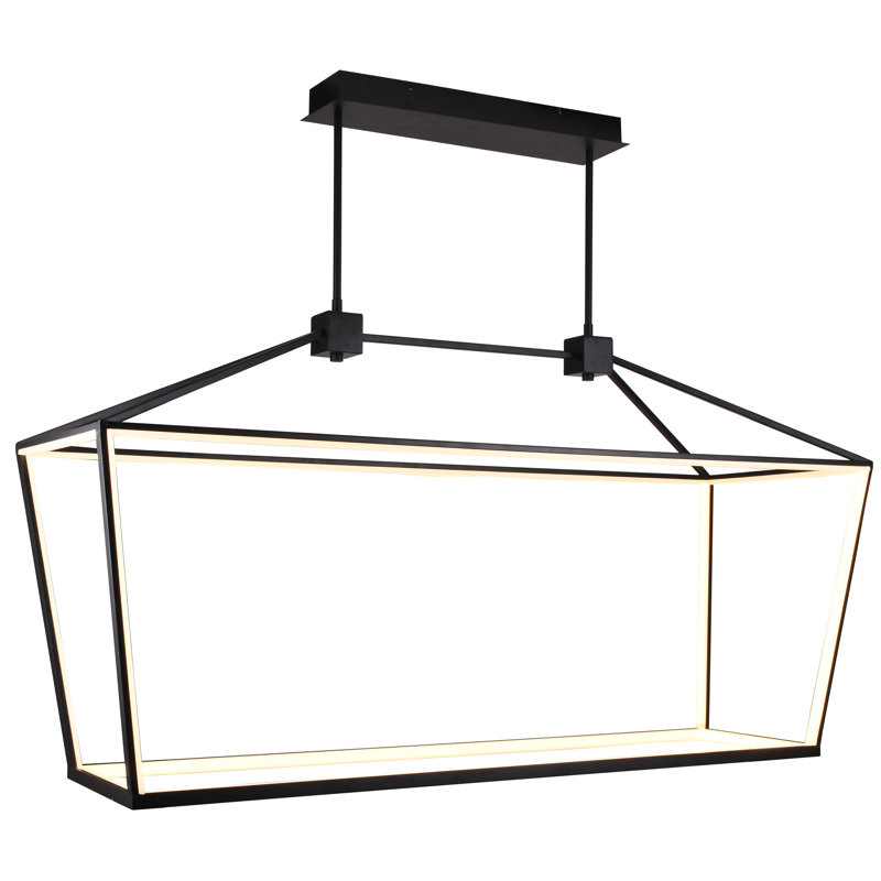 Luminaire suspendu linéaire à 1 lumière DEL, Noir