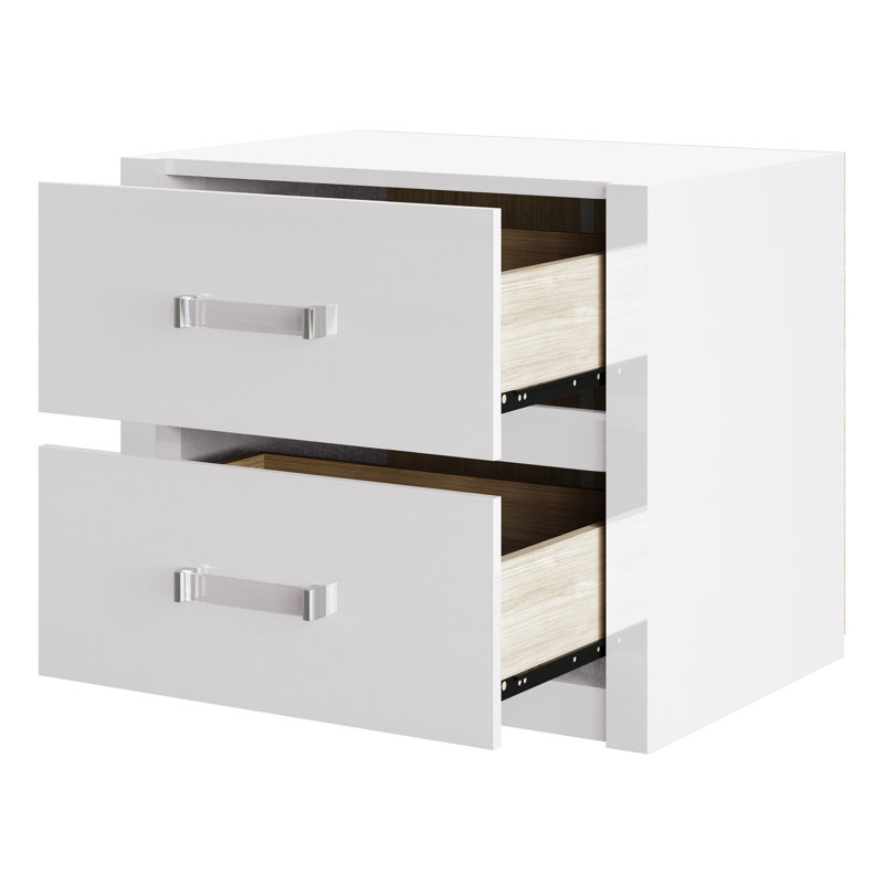 Table de chevet en blanc, Blanc