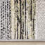 Tapis tissé à rayures beige, jaune et blanc-2099725642
