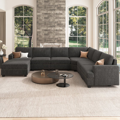Anureet Maureece U-Shaped Upholstered Sectional Modular Sofa