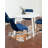 Aufurr Contemporary Dining Set, White Round Dining Table with Chairs,Round Table Top,dining table set,dining room set-969435334-969435341