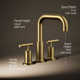 Purist® for Two Deck-Mount Bath Faucet Trim for High-Flow Valve with Lever Handles, Valve Not Included