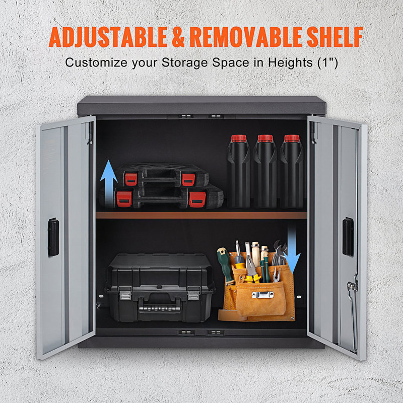 Foldable Wall Cabinet, Metal Garage Cabinet, Wall Mounted Cabinet, Accent Cabinet