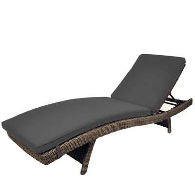 Palma Wicker Multi Position Chaise Lounge With Sunbrella Cushion
