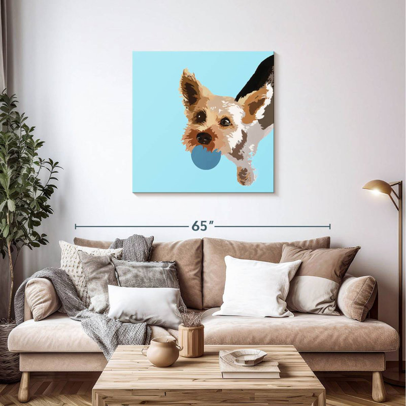 Brampt Rex On Light Blue, 36" H x 36" W
