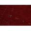 Tapis tribal rouge à motif oriental carré 6 x 6