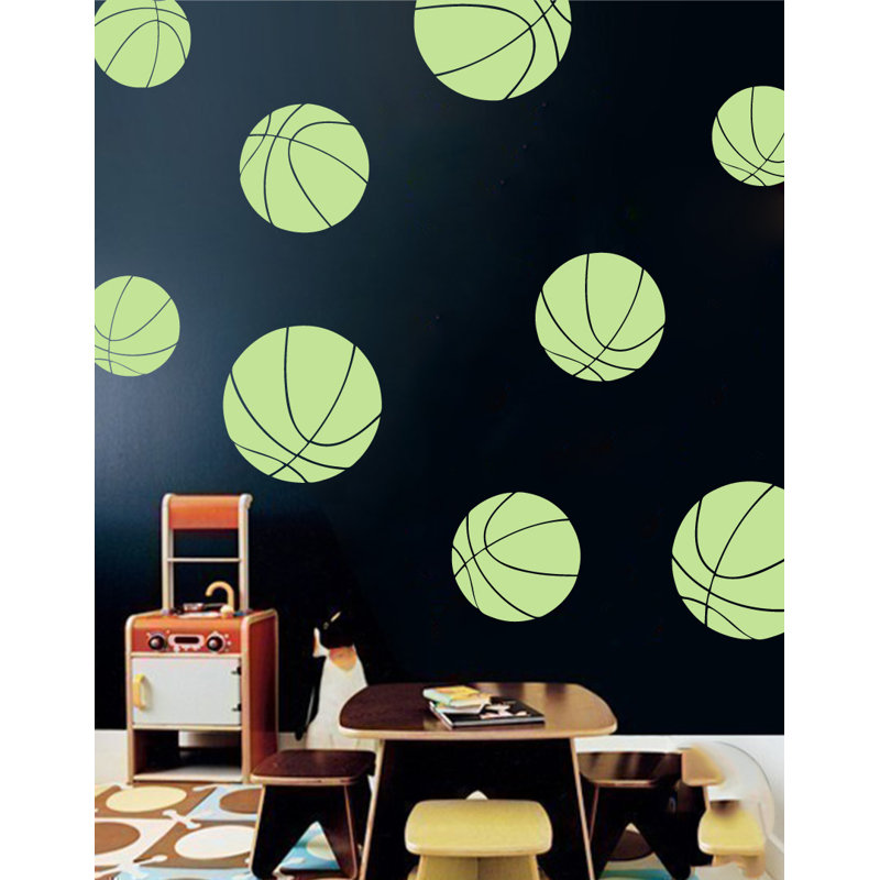 Décalcomanie murale baskets, H 40 po x l 40 po x P 0,01 po, Tarte à la lime