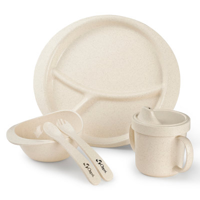 Earth Dish Set For Kids Made from PlantDerived and Natural Materials