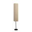 Lampe sur pied colonne noire 63 "avec abat-jour rectangulaire blanc cassé