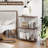 Rebrilliant 2 Pcs 3-tier Multipurpose Display Rack Freestanding Bookcase With Metal Frame Walnut