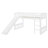 Twin Size Loft Bed With Slide And Ladder, White