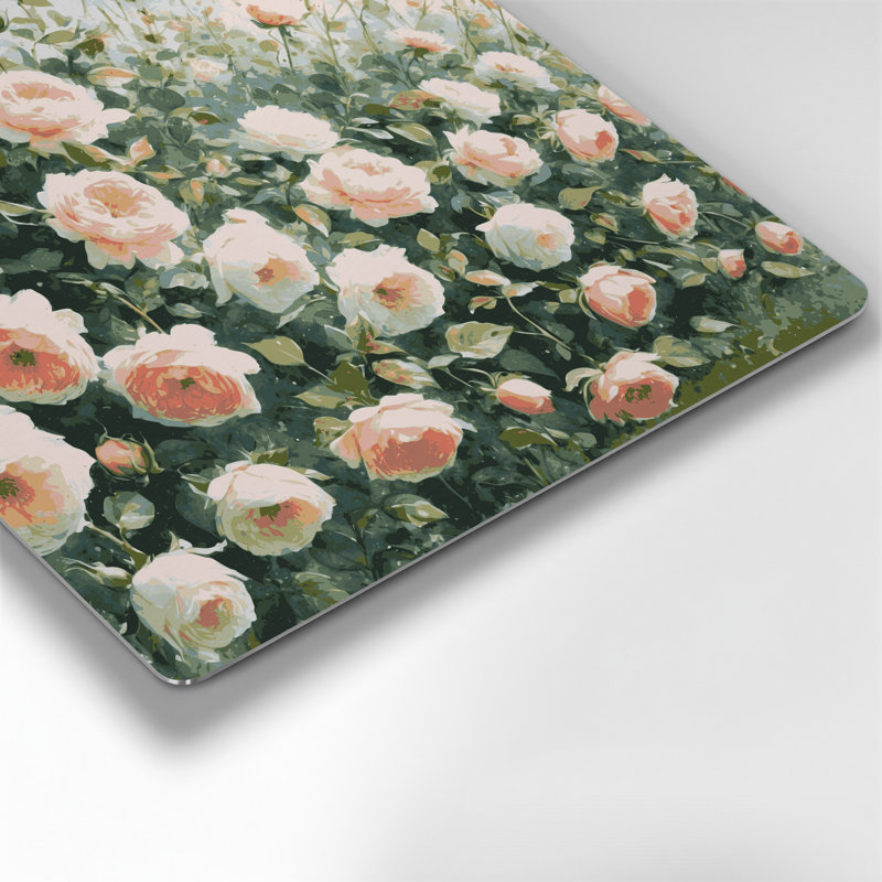 «Farm Country Rose Sprays», art mural en métal beige, H 16 po x l 16 po