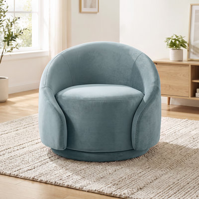 Fauteuil demi-tonneau pivotant de 34,25 po Gabbanelli