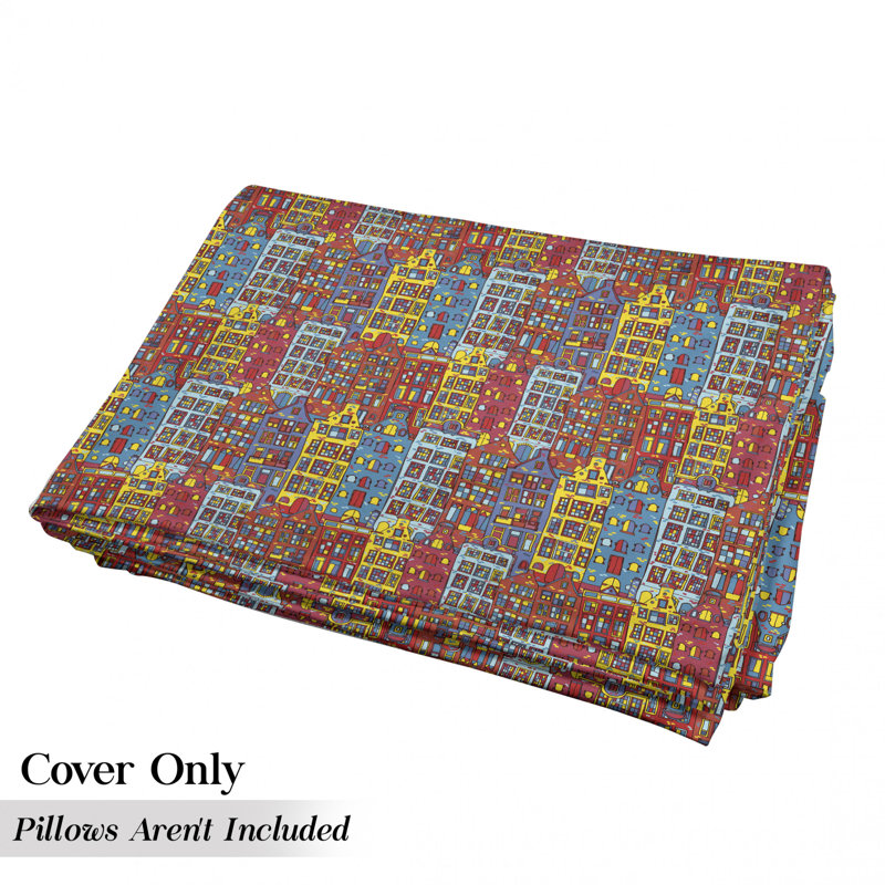 Housse de coussin d'extérieur Amsterdam Holland Cityscape, H 2 po x l 36 po x P 88 po
