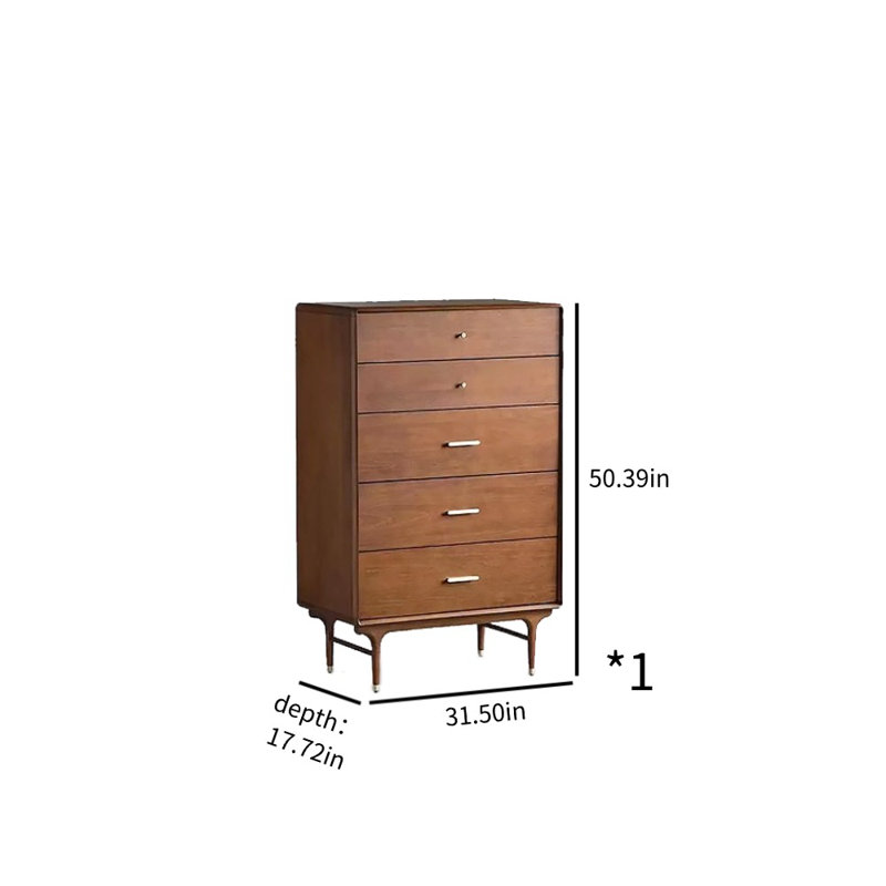 Modern Simple Tall Accent Cabinet Accent Chest, Brown