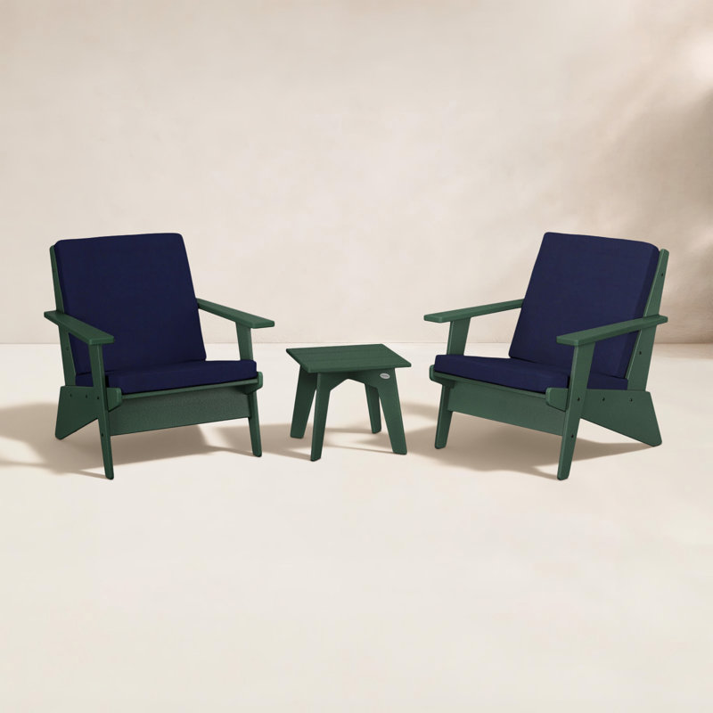 Ensemble 3 pièces Riviera Modern Lounge, Marine, Vert
