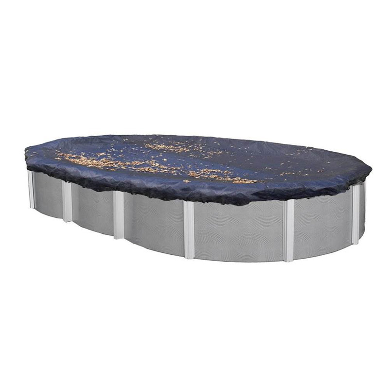 Swimline 15x30 Ft. Heavy Duty Oval Above Ground Winter Swimming Pool Cover, Blue