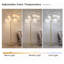 Lampe sur pied arquée 5 lumières Smart 80 "avec application et télécommande, têtes réglables, intensité variable 3000K-6000K pour le salon-1077128430-1086610959