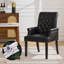 Fauteuil capitonné rembourré à dossier haut, similicuir-1886541569