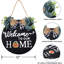 Seasonal Interchangeable Welcome Decor 12 in. x 12 in. Black by Wooden Wall Ar