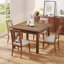 Table de salle à manger carrée en bois pour 4