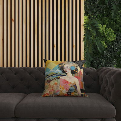 Coussin géométrique réversible
