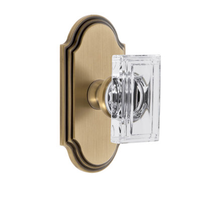 Grandeur Concealed Screw Mechanism Rectangular Knob with Arch Rosette