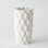Pillowed Printed Cylinder Vase-Matte White