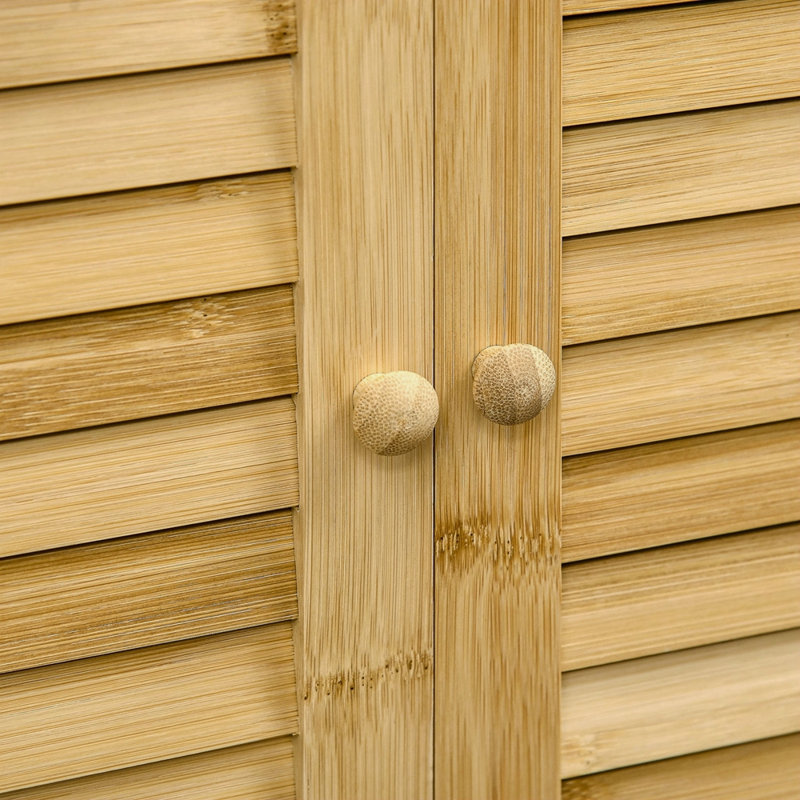 Armoire de plancher en bambou pour salle de bain