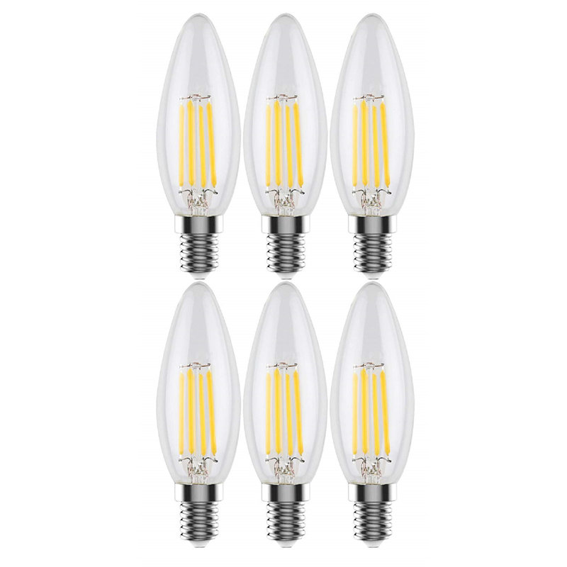 Ampoule à del 40 watts équivalente c35, ampoule à del, blanc chaud (2700k), base e12/candélabre