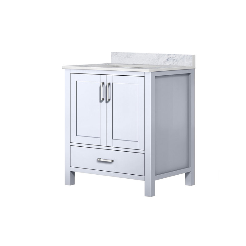 Meuble-lavabo avec plateau en marbre de Carrare, Blanc