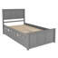 Lit plateforme simple avec lit gigogne Dixfield