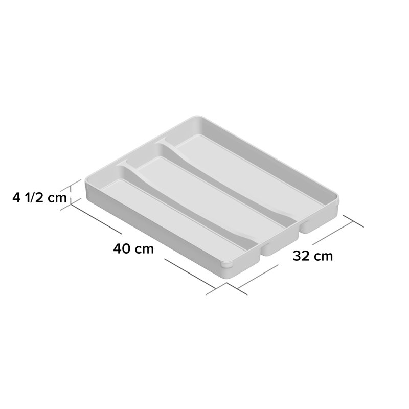 Draw Tidy Plastic Rectangle Flatware Caddy