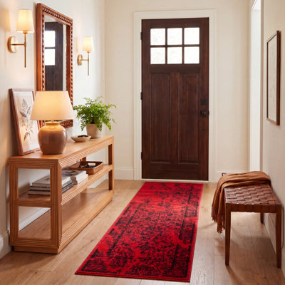 Tapis oriental rouge / noir Olius